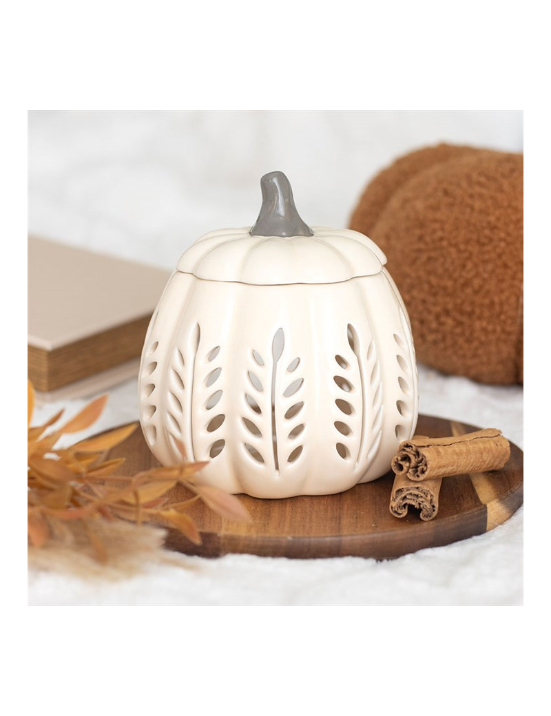 Brûle Parfum - Citrouille blanche à motif