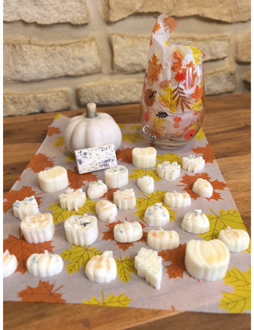 Verres décorés spécial Automne - avec fondants parfumés