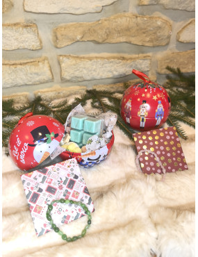 Grande boule de Noel - Fondants parfumés + bracelet