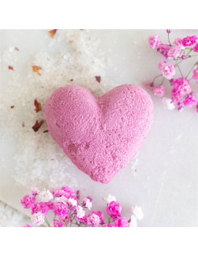 Bombe de bain coeur - Cerise
