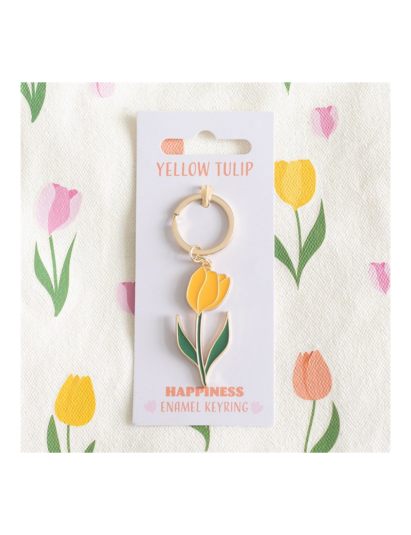 Porte-clés Tulipe jaune