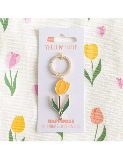 Porte-clés Tulipe jaune