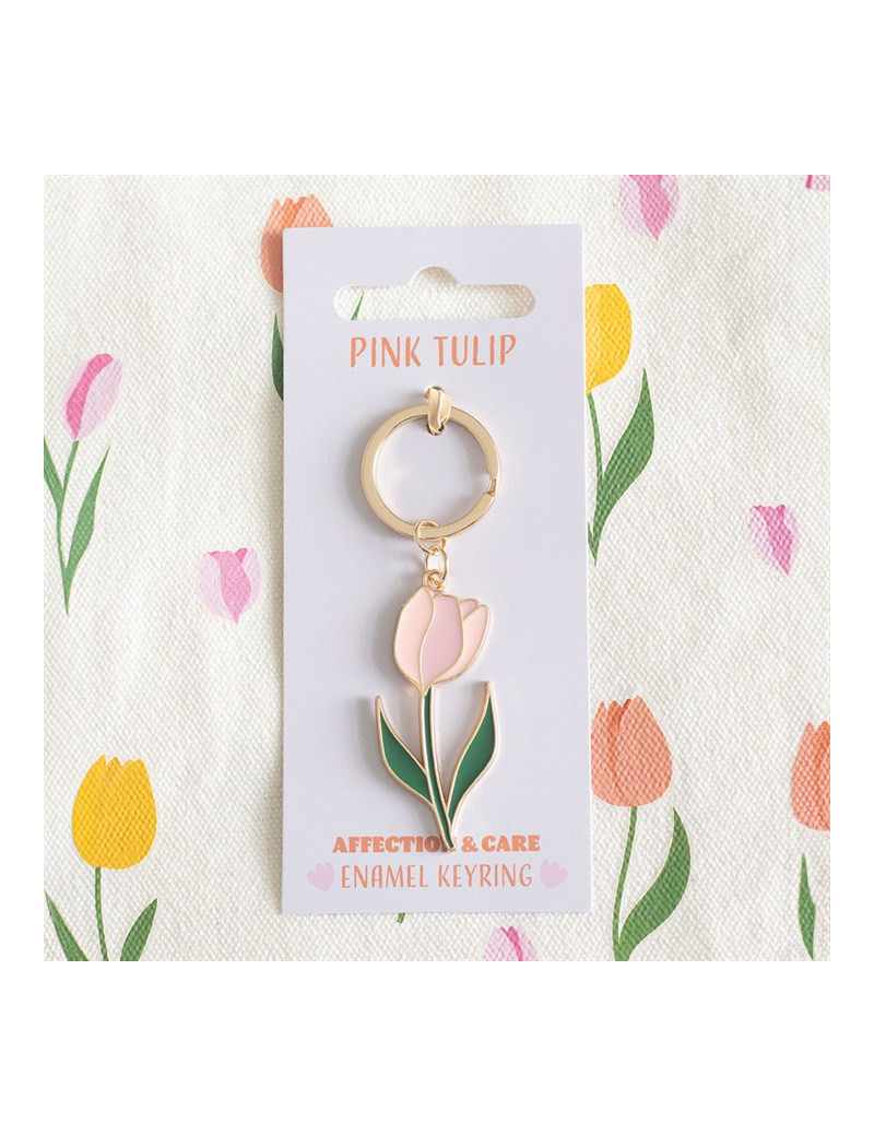 Porte-clés Tulipe rose