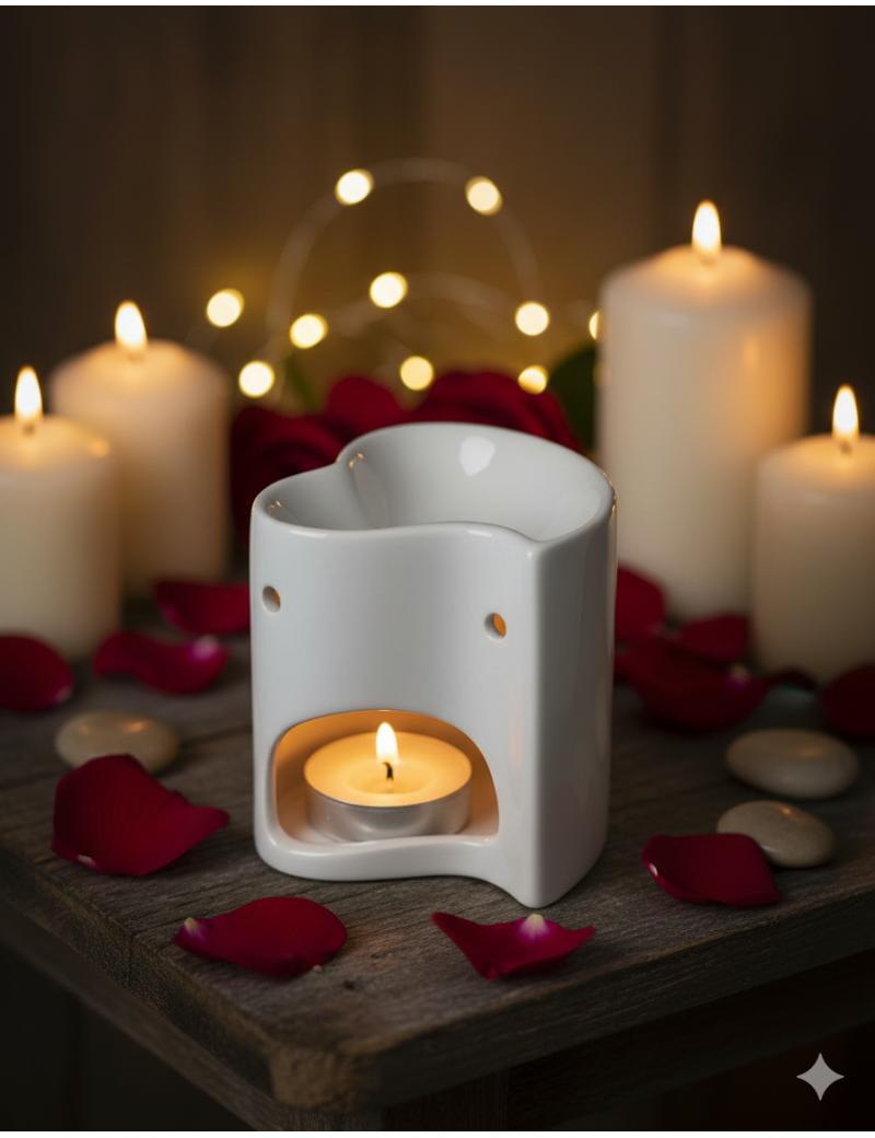 Brûle Parfum - Coeur blanc