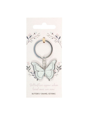 Porte-clés Papillon Blanc