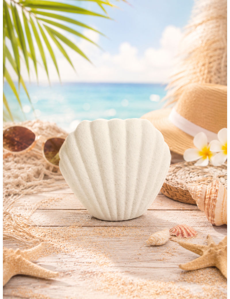 Brûle parfum - Coquillage blanc mat