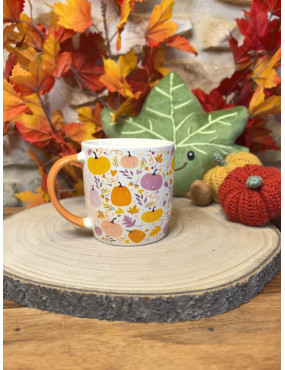 Tasse motif Citrouille rose...