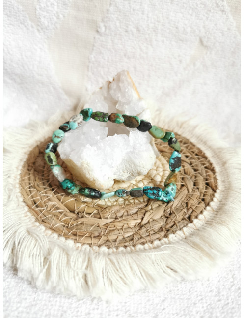 Bracelet pierres - Turquoise du Tibet