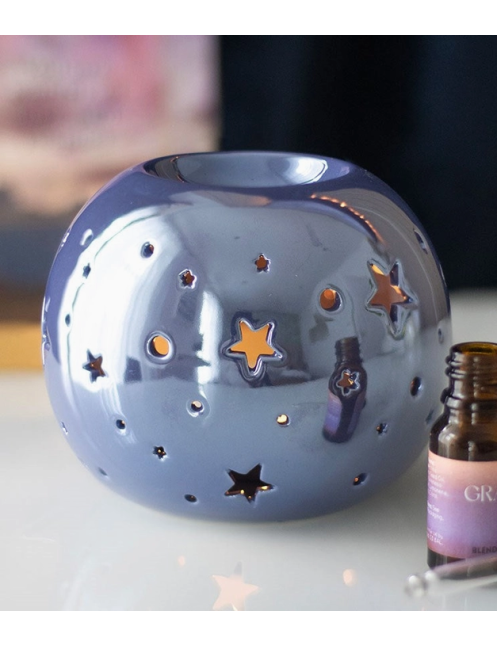 Brûle Parfum irisé étoilé - Blanc ou Violet